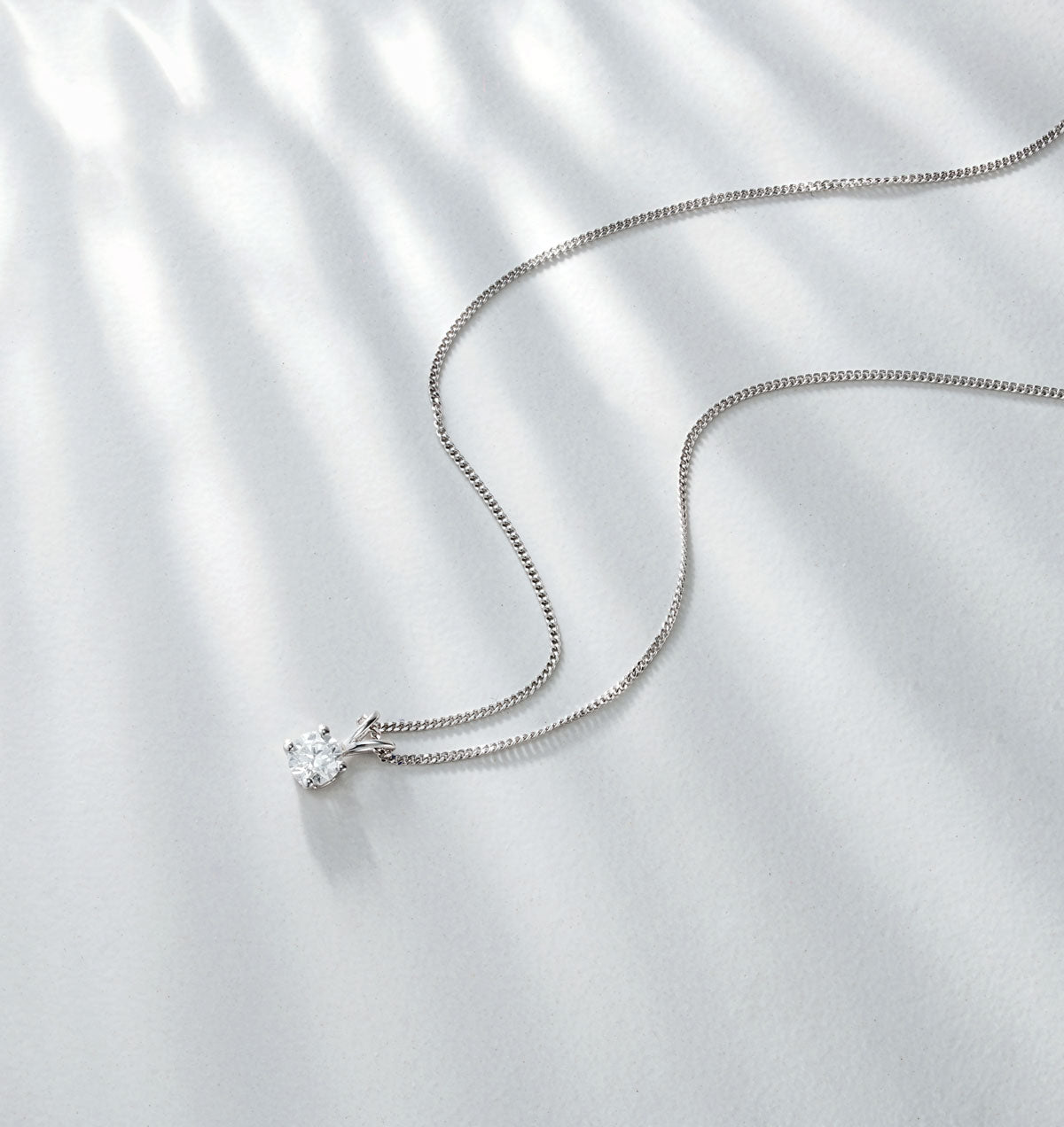 Chloe 0.33ct Lab Diamond Solitaire Necklace Pendant in 9K White Gold H/Si